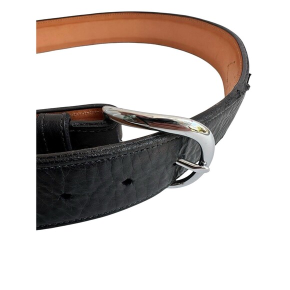 Appaloosa Trading Co Handmade Tooled Leather Belt Man Black Brown 34 - Picture 6 of 8